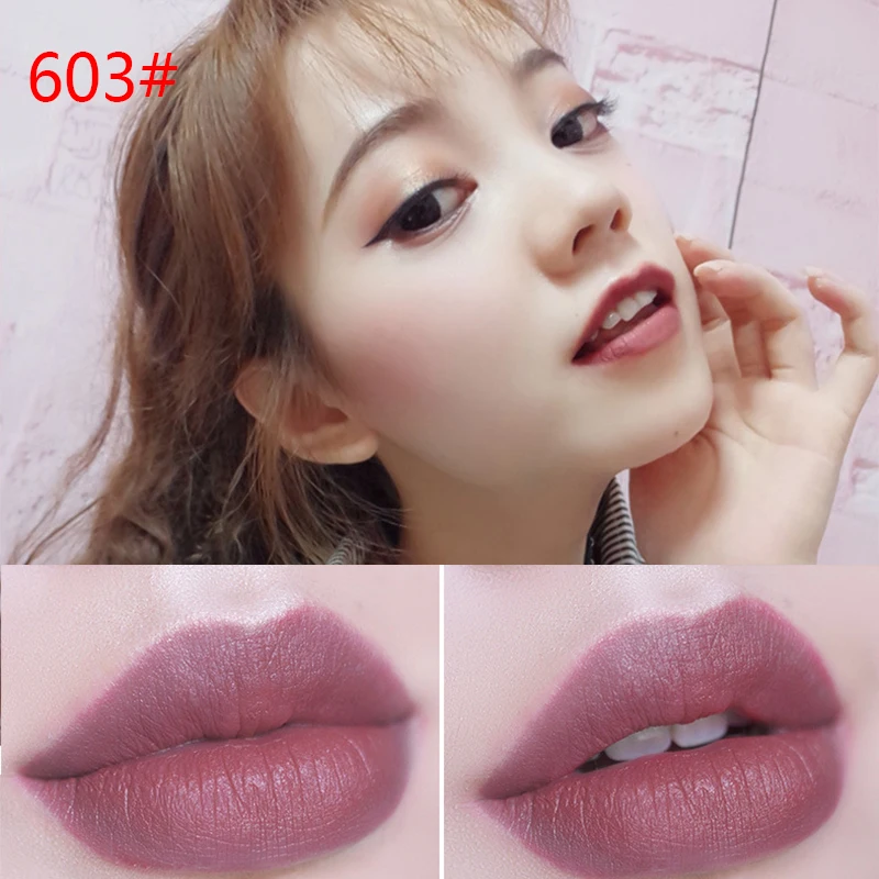 603 ICYCHEER 6 цветов Новая косметика Помада матовая Водонепроницаемая бальзам для губ палочки для губ Косметика легко носить матовая помада Batom - Цвет: 603