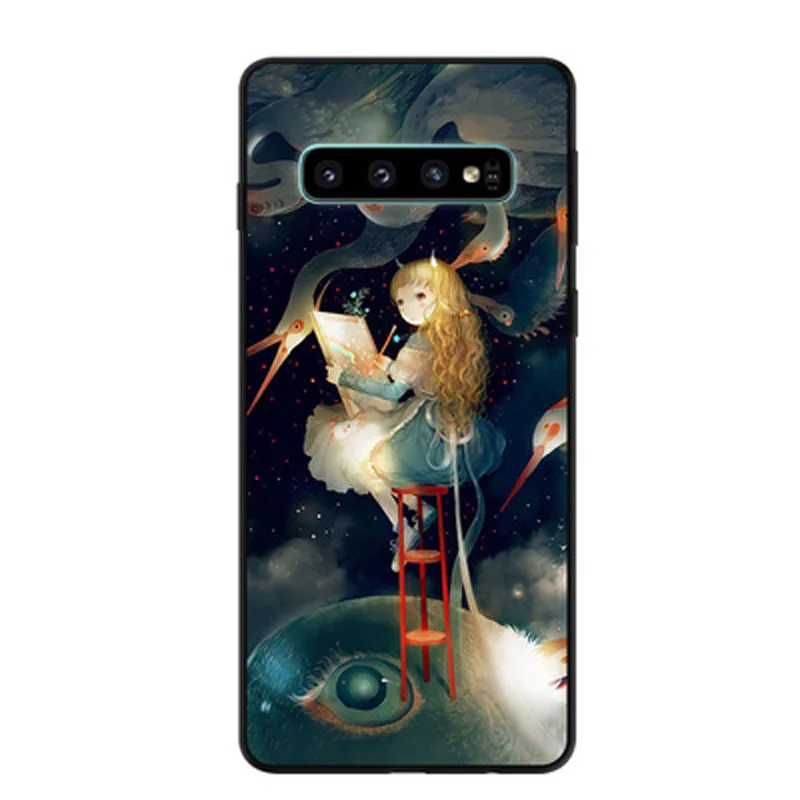 Чехлы для Samsung Galaxy S10 Plus силиконовый чехол + красивый мягкий девочек SM G9730