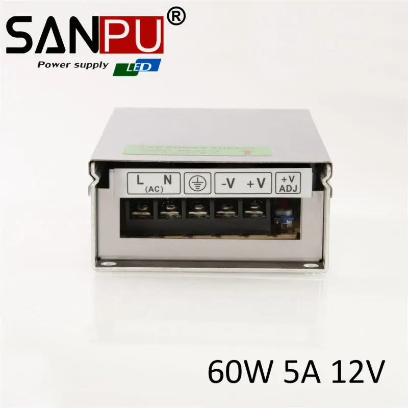 12V 5A источник питания sanpu 2835 Светодиодная лента 2017 новое поступление CE RoHS 60W AC100 240V