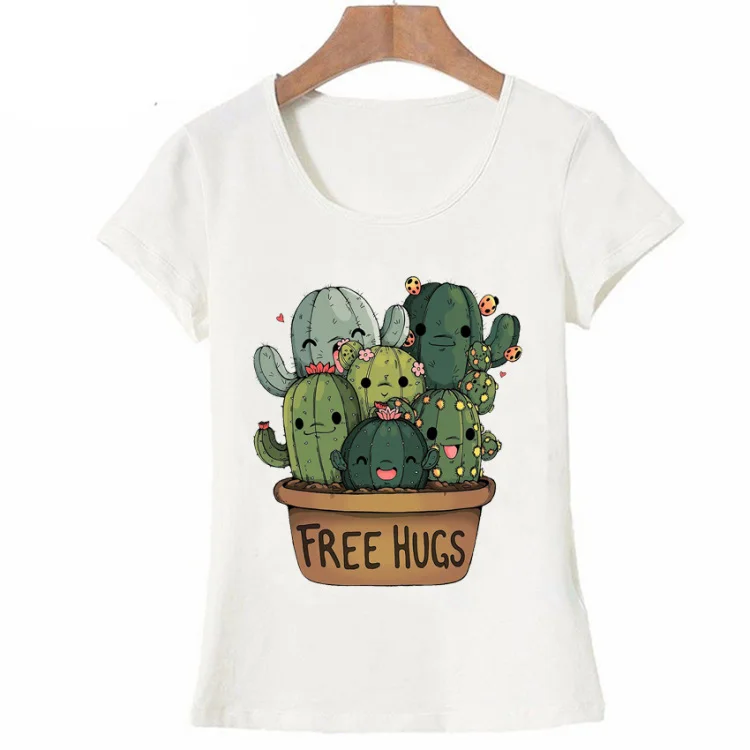 Новая летняя стильная женская футболка с милым КАКТУСОМ бесплатная доставка
