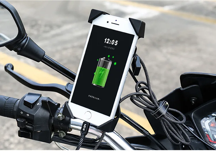 12 24V Универсальный мотоциклетные Зеркало заднего вида держатель сотового