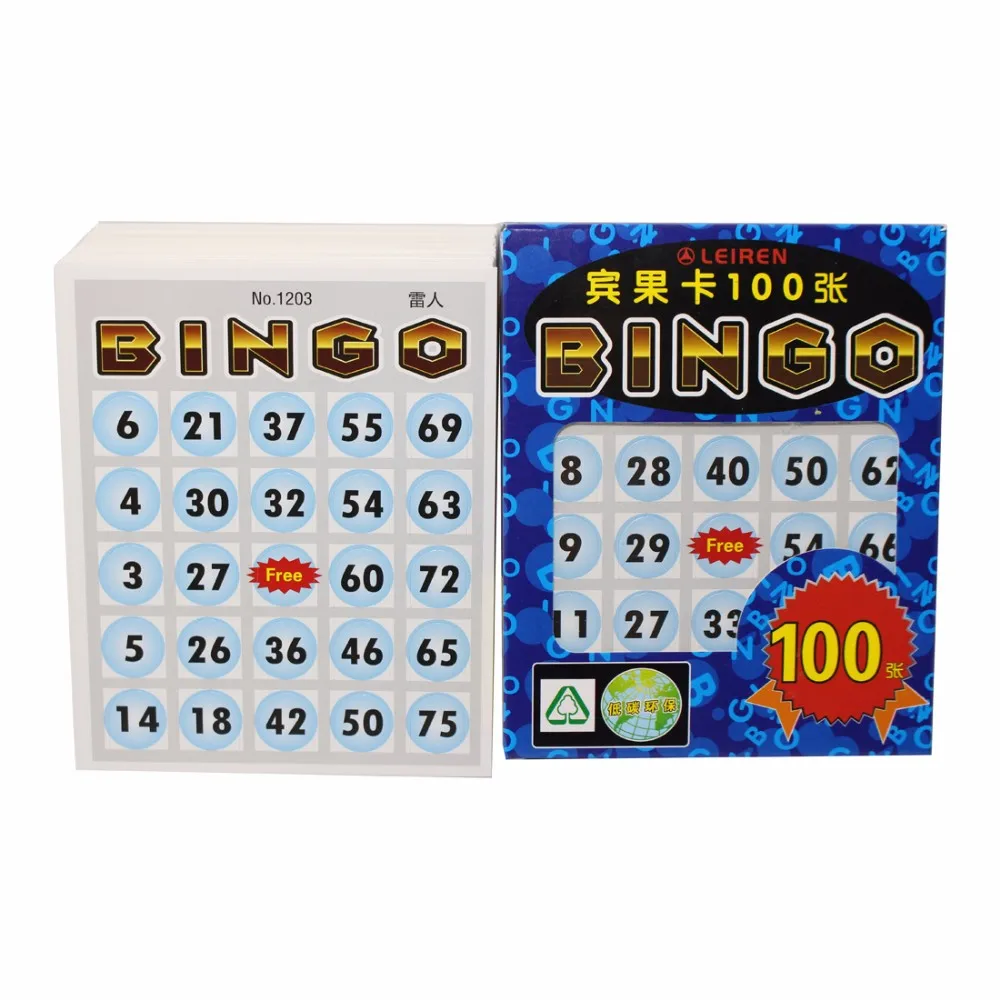 Бинго карта 100/200/300 шт/набор для игры в бинго | Спорт и развлечения