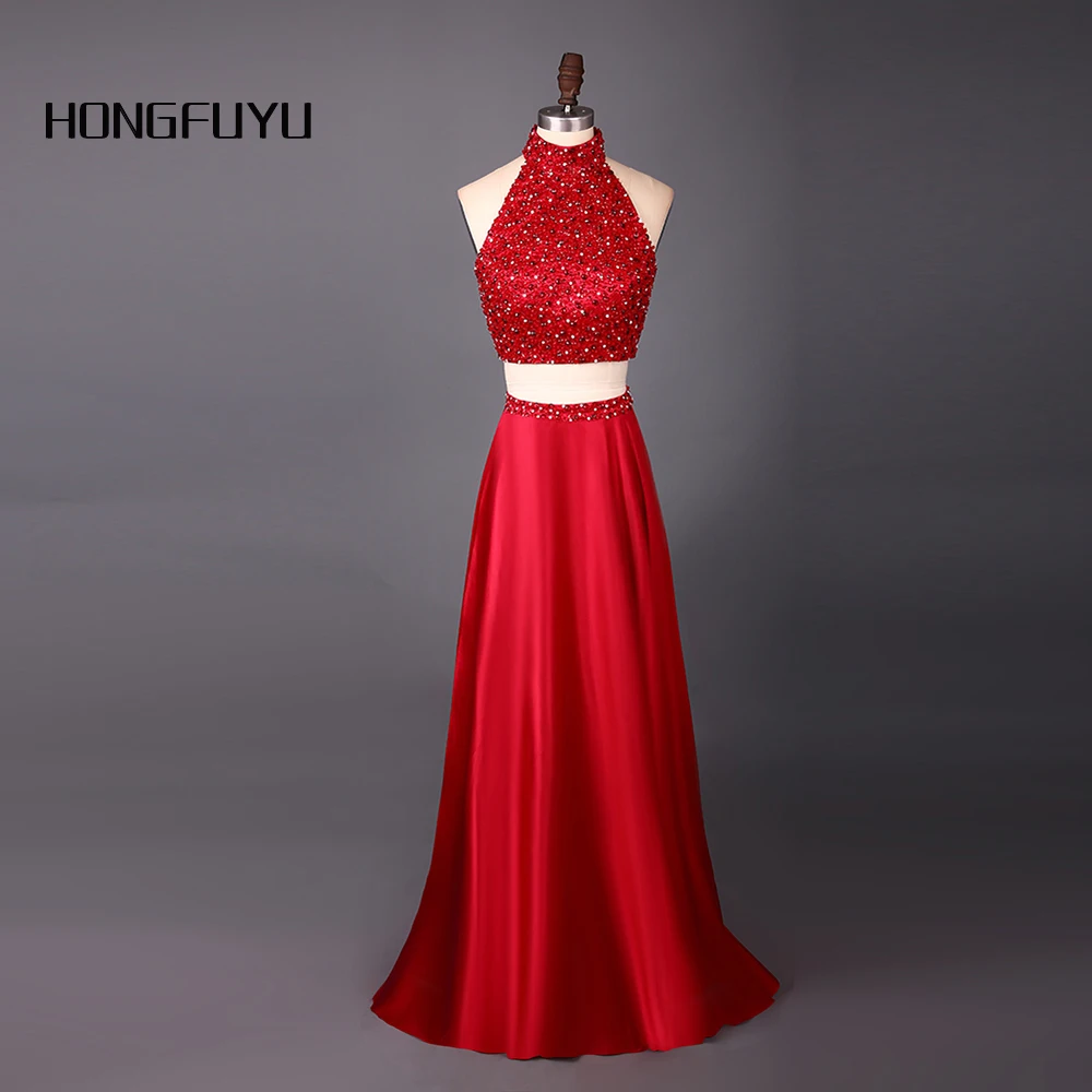 

Женское атласное платье подружки невесты, длинное ТРАПЕЦИЕВИДНОЕ ПЛАТЬЕ из двух частей, с лямкой на шее и V-образным вырезом, украшенное бисером, SML30801, 2021