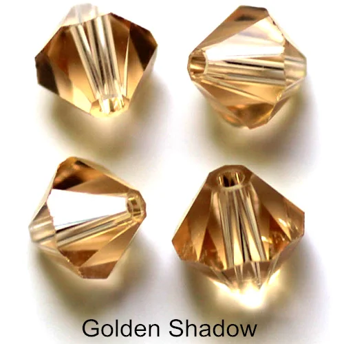 Golden Shadow 26 цветов, 2 размера, цветные стеклянные пришивные стразы, биконусные бусины, хрустальные Пришивные бусины, Свободные Стразы для бисера, ювелирные изделия Y3530 - Цвет: Golden Shadow