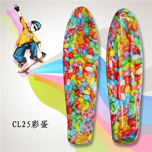 type 5 Красочные 2" Мини Скейт Пенни Доска для детей пластик Fishboard Cruiser завершенный Графический Ретро Скейтборд банан Patins - Цвет: type 5