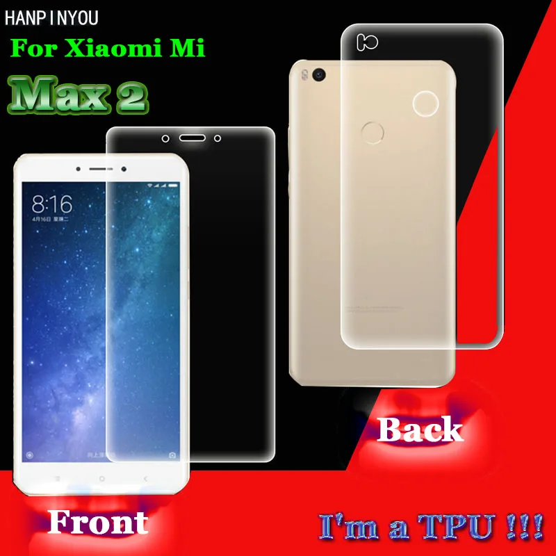 Для Xiaomi Mi Max 2 max2 6 44 &quot2 шт. = передняя + задняя тонкая полное покрытие краев до края