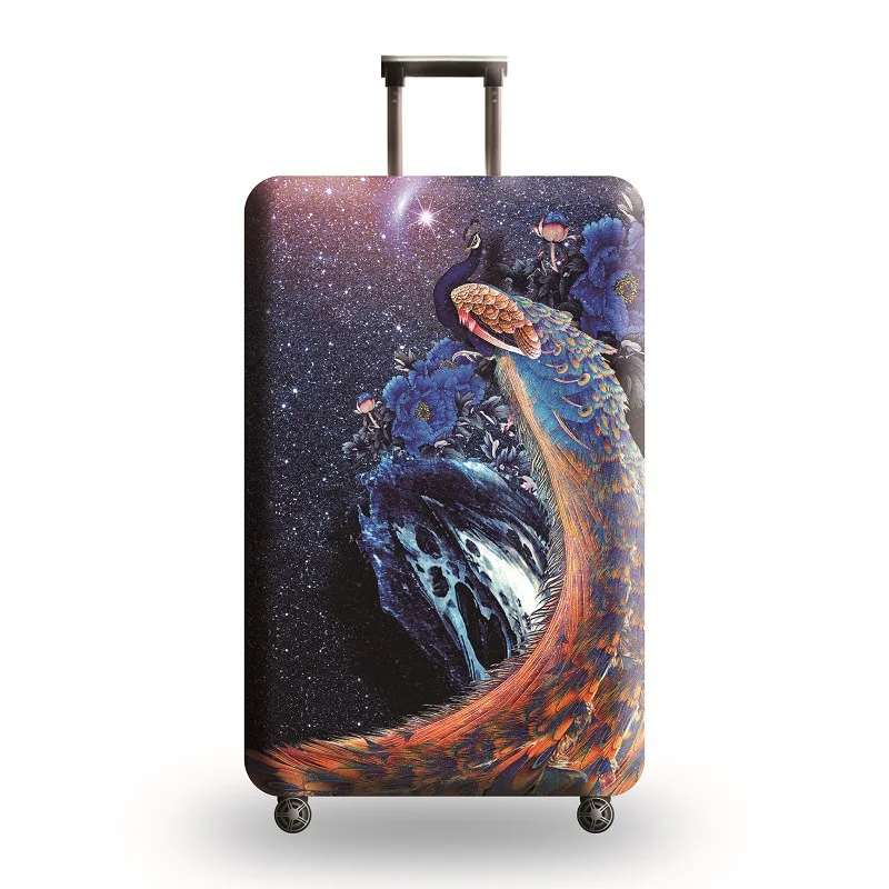 TRIPNUO Peacock, открывающийся Чехол для багажа, аксессуары для путешествий, 18-32 дюйма, дорожная тележка, пылезащитный чехол для чемодана, эластичный - Цвет: 35