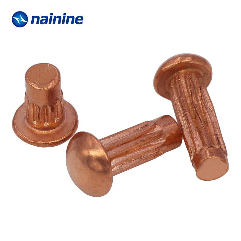 [M2 M2.5 M3 M4 Knurled Твердые медные заклепки для таблички GB827|Заклепки| |