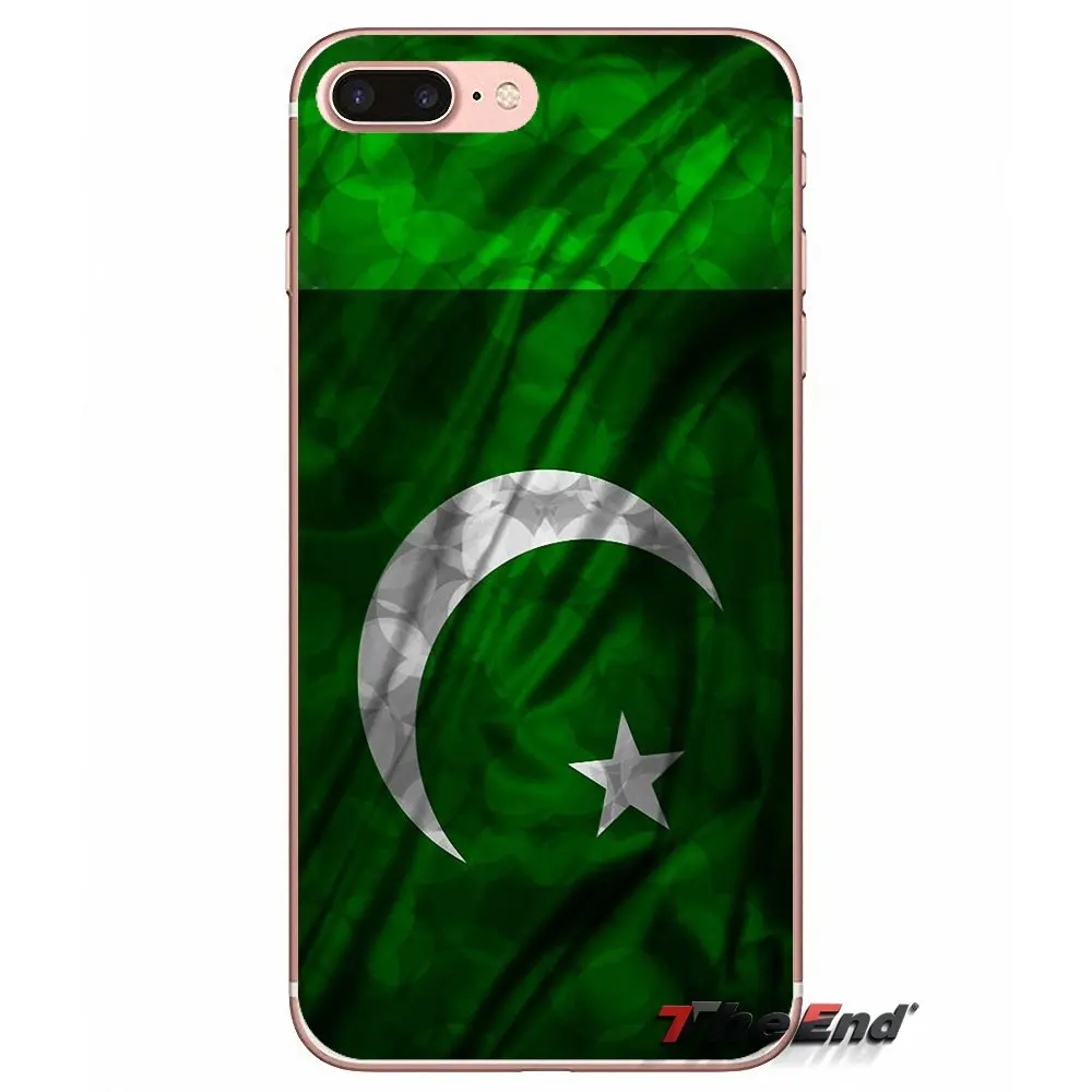 Мягкий чехол для Samsung Galaxy S3 S4 S5 MINI S6 S7 edge S8 Plus Note 2 3 4 5 Grand Core Prime Pakistan Flag Banner Moon Star |