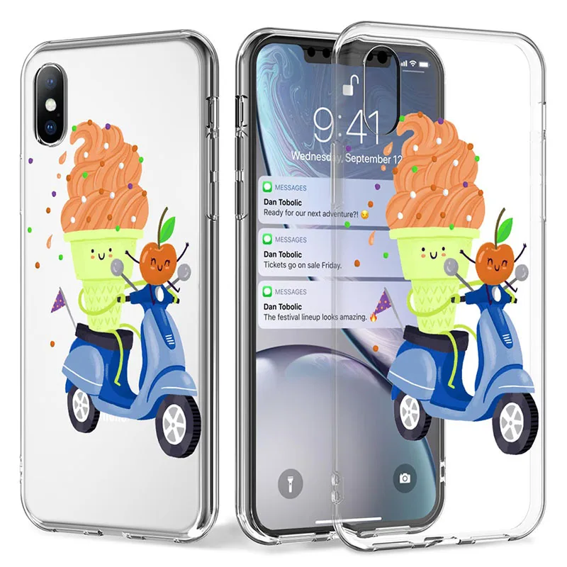 USLION Чехлы для iPhone X XS XR Xs Max 7 8 6 6s Plus 5 SE мягкий прозрачный чехол из ТПУ |