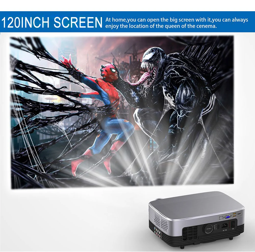 Мощный Full HD проектор SV-428 многоязычный светодиодный 4k 1080p Android бизнес и домашний