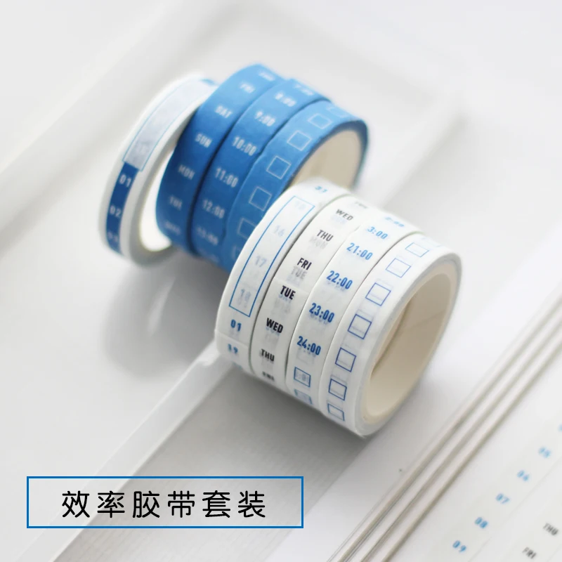 4 рулона ежемесячной и еженедельной даты календарь базовое украшение Васи лента