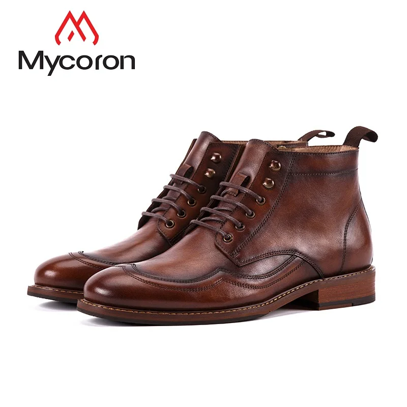 MYCORON/Новое поступление сезон зима осень Мужская обувь минималистичный дизайн