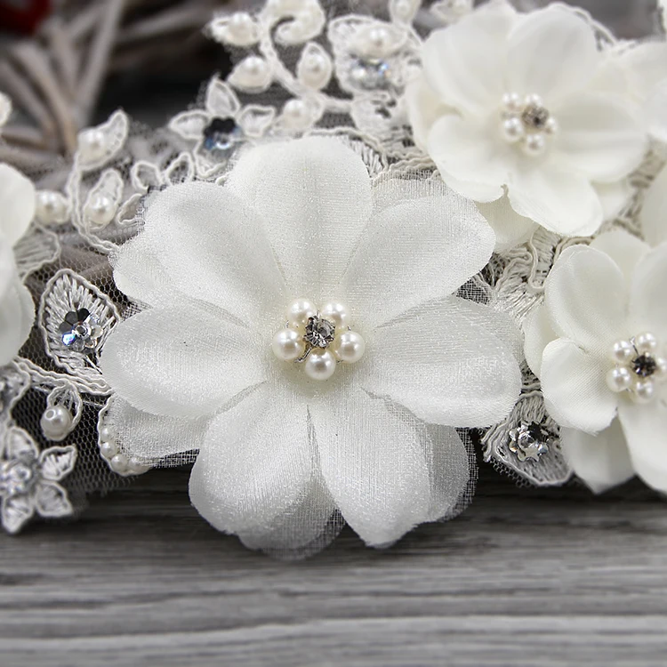 Новинка ручная работа цветочное кружево и жемчуг свадебная тиара свадебные