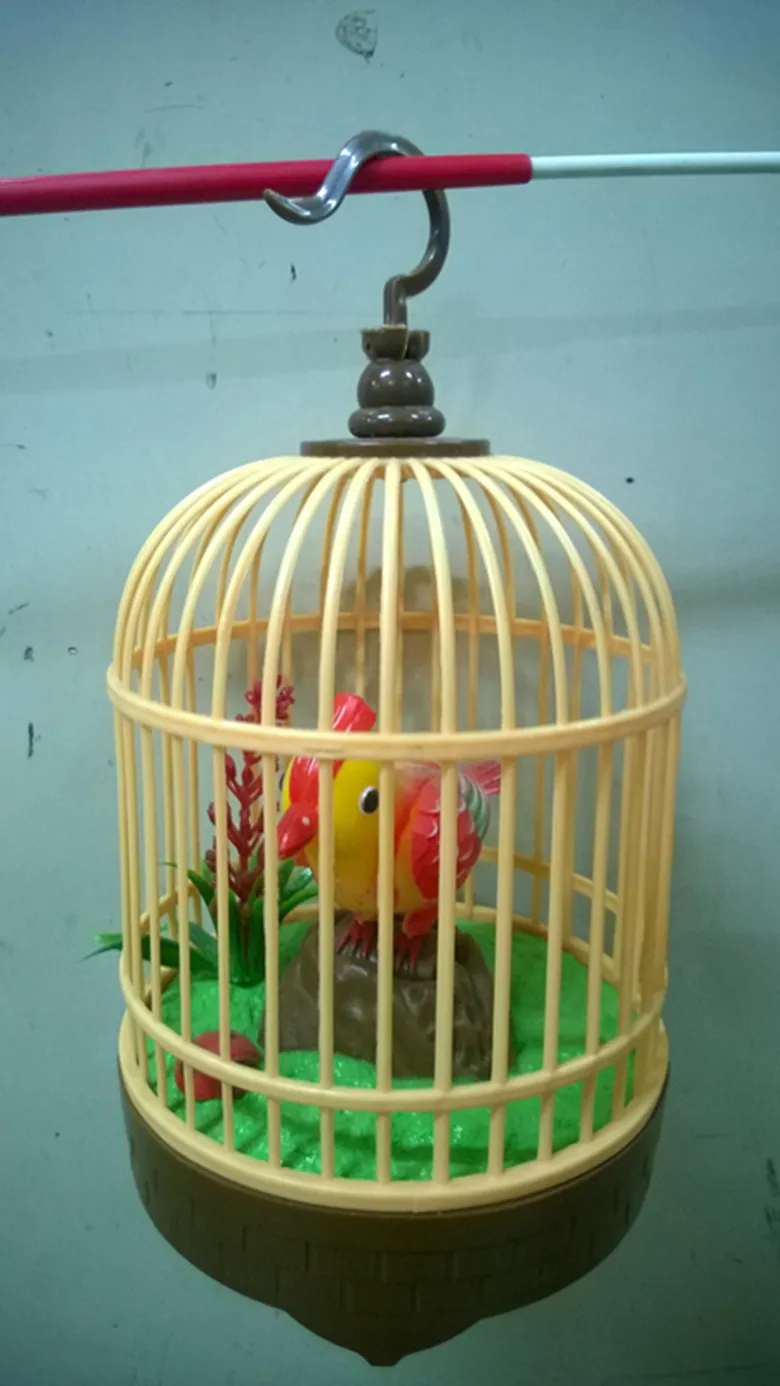 Маленькая электрическая музыкальная клетка имитация голоса ребенка птица