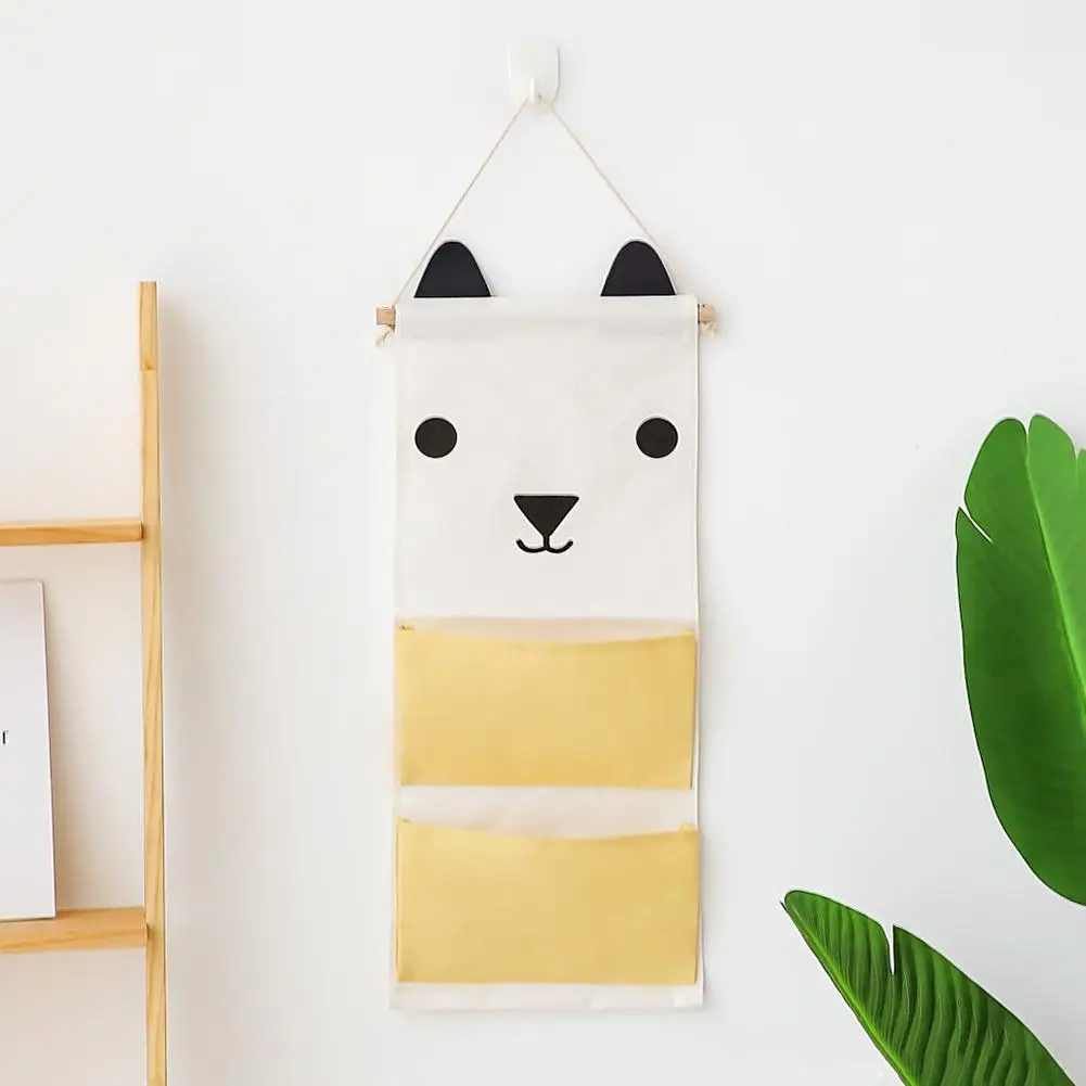 2 больших кармана серии выражений ушей настенная сумка для хранения