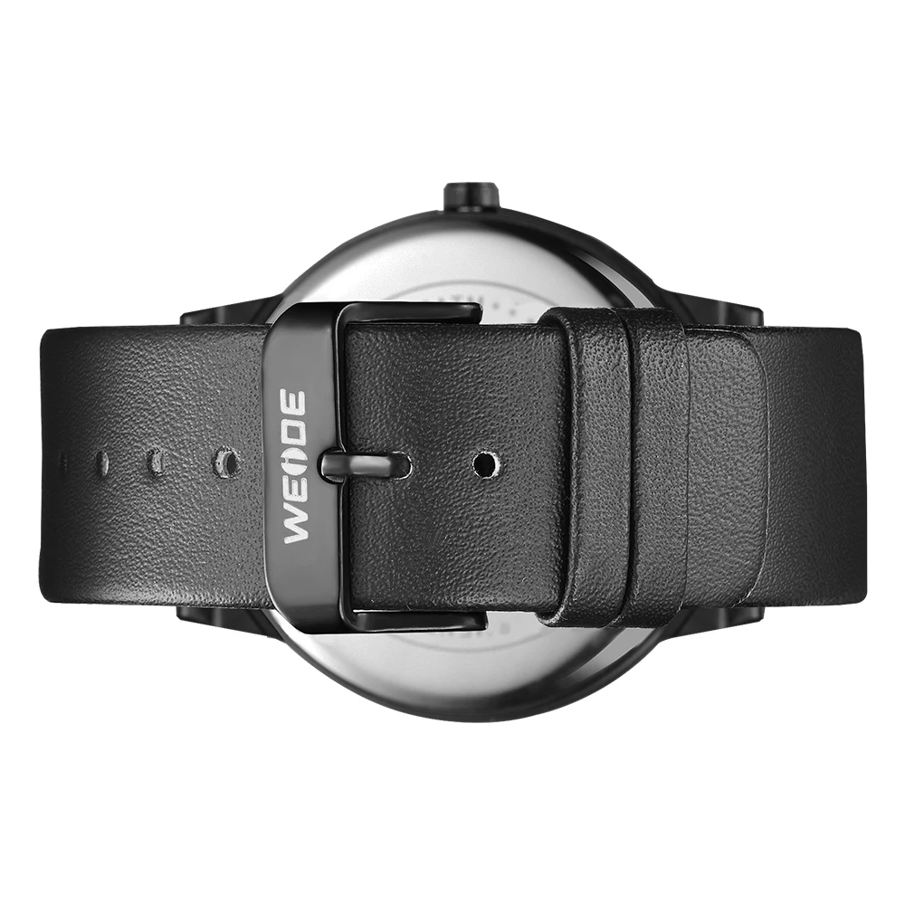 Модные повседневные мужские часы WEIDE из натуральной кожи топовые брендовые