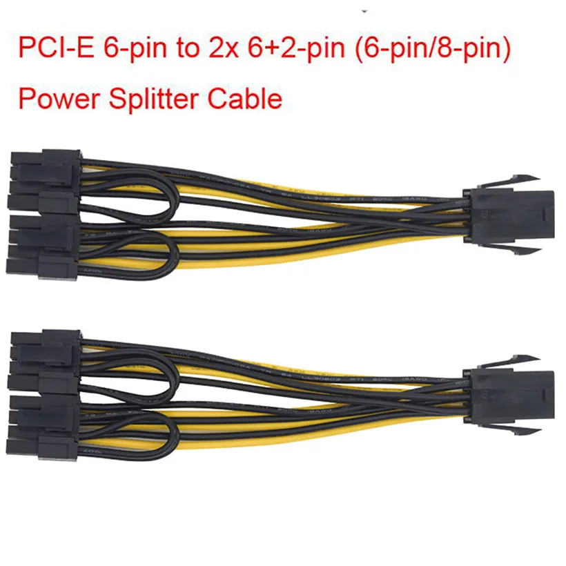 Расширенный 2018 новые компьютерные аксессуары 2 шт PCI E 6 контактный к 2x6 + (6