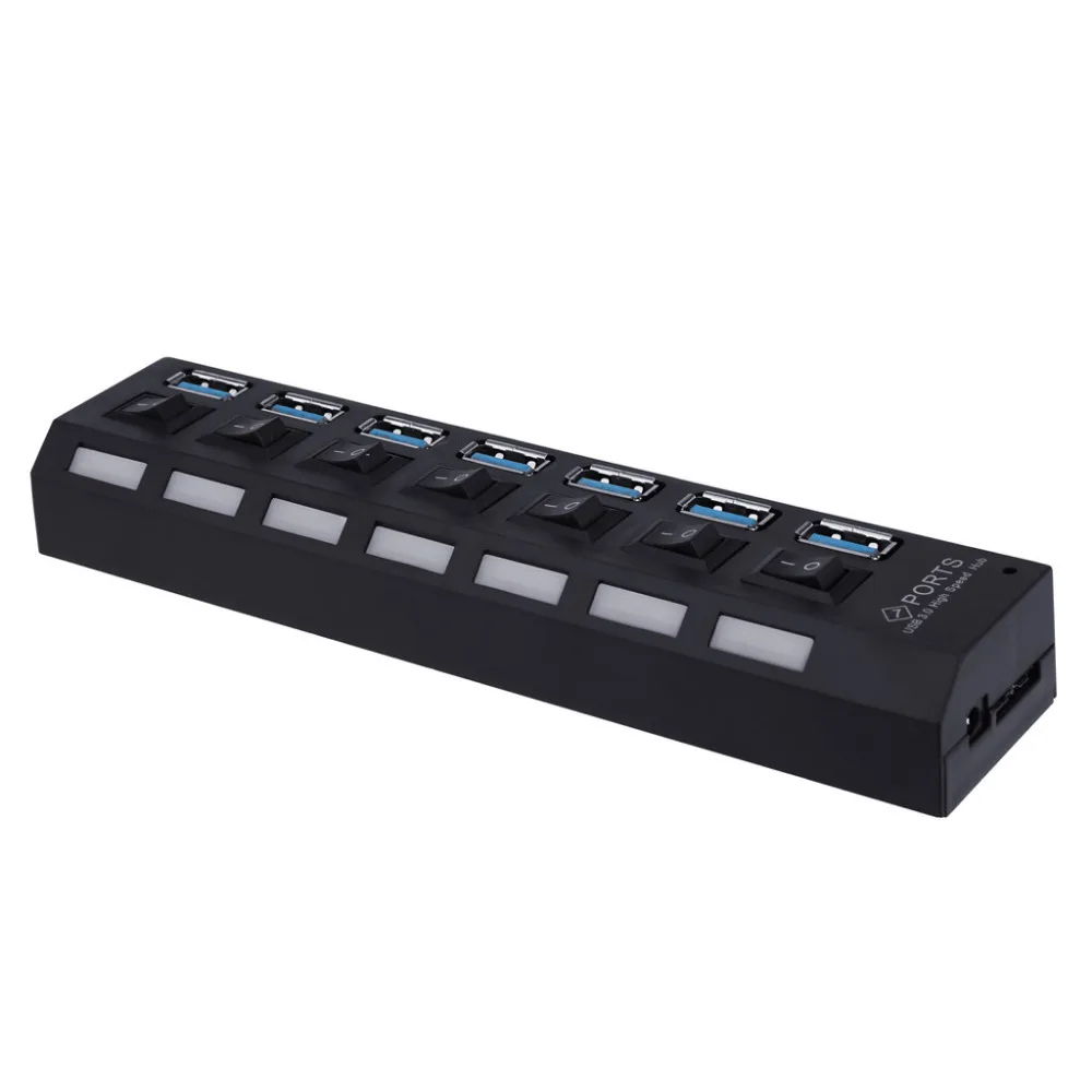 Тонкий размер дизайн USB3.0 Суперскоростной 7-портовый 5 Гбит/с концентратор