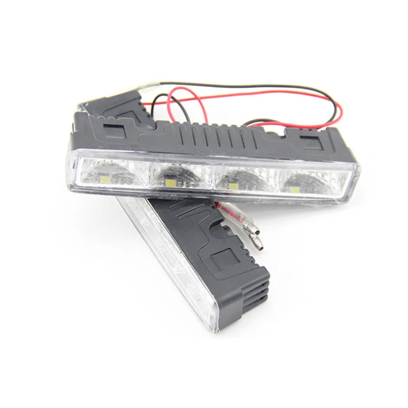 2X 5050 DRL 4 Вт 4led автомобильный дневной ходовой Светильник Универсальный 12 в высокий