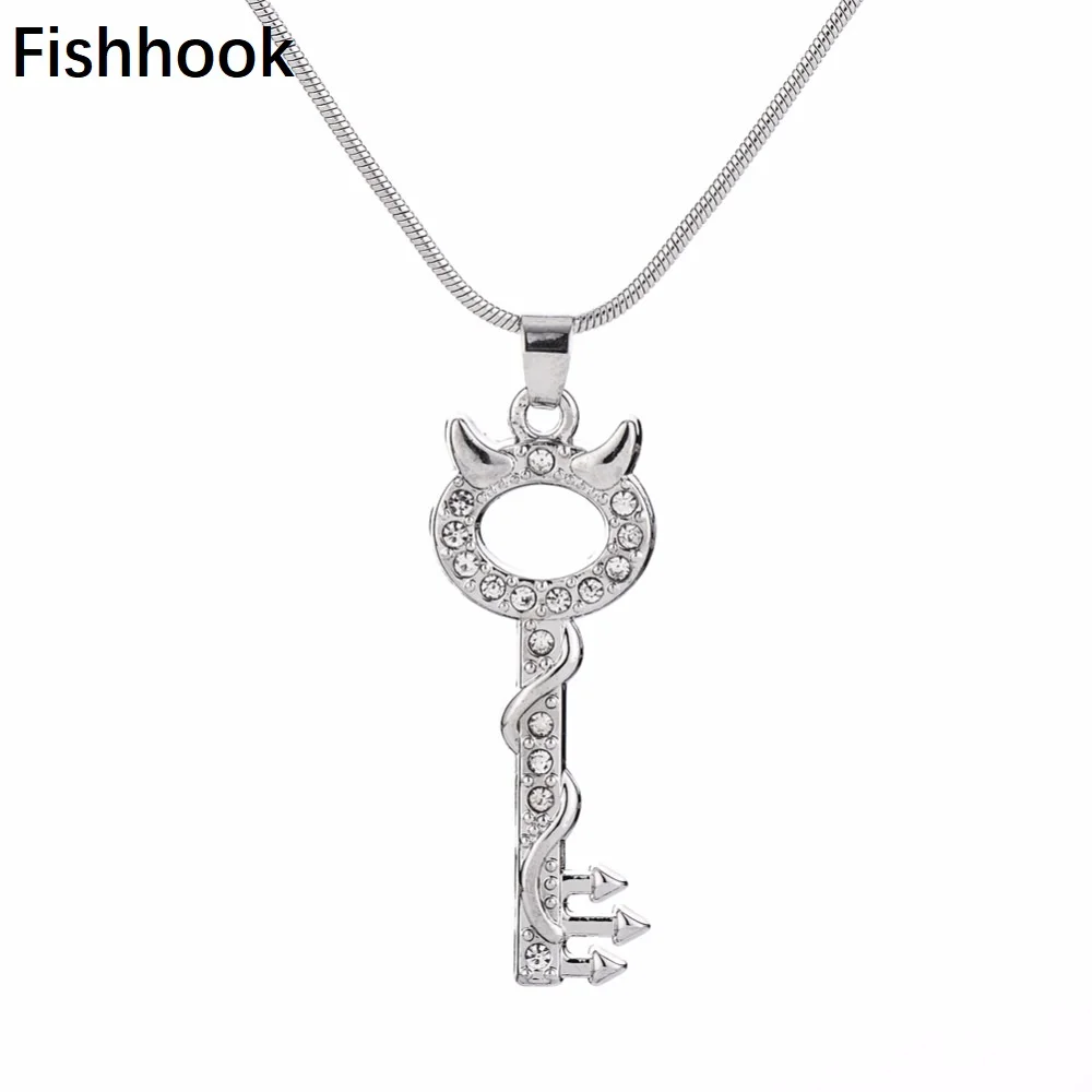 Модное женское ожерелье с рыболовным крючком серебристого цвета котом и