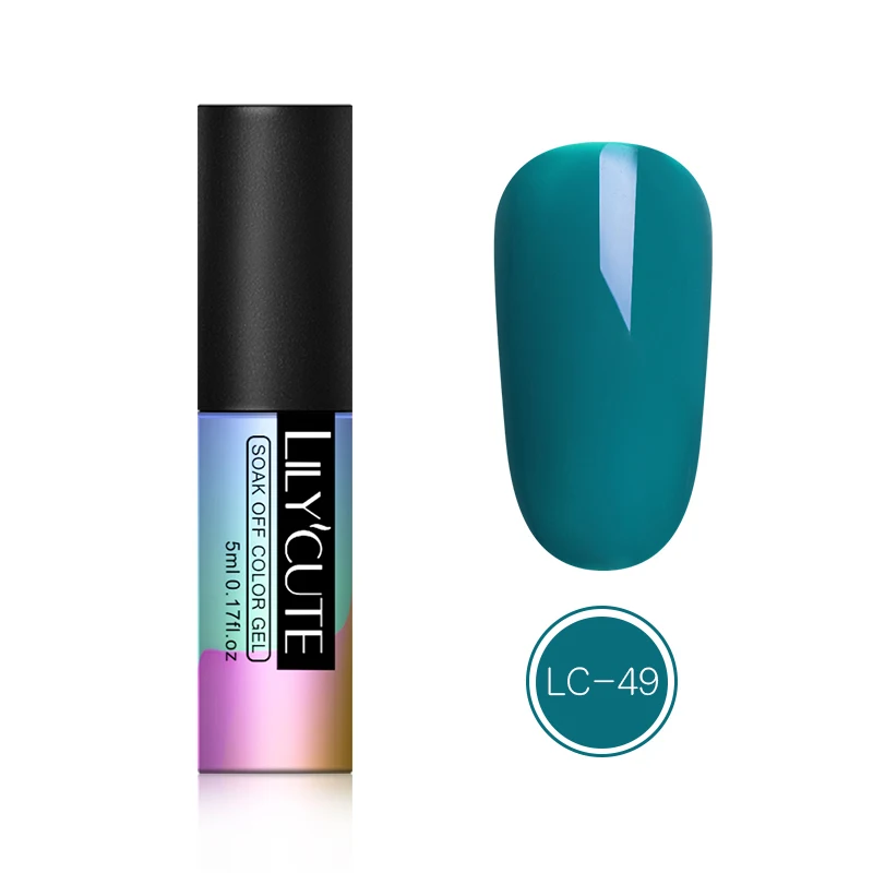 LC49 LILYCUTE Nude серия лак для ногтей 5 мл фиолетовый красный черный серый УФ-лак для ногтей клей маникюрный лак Декоративный Лак для ногтей инструмент - Цвет: LC49