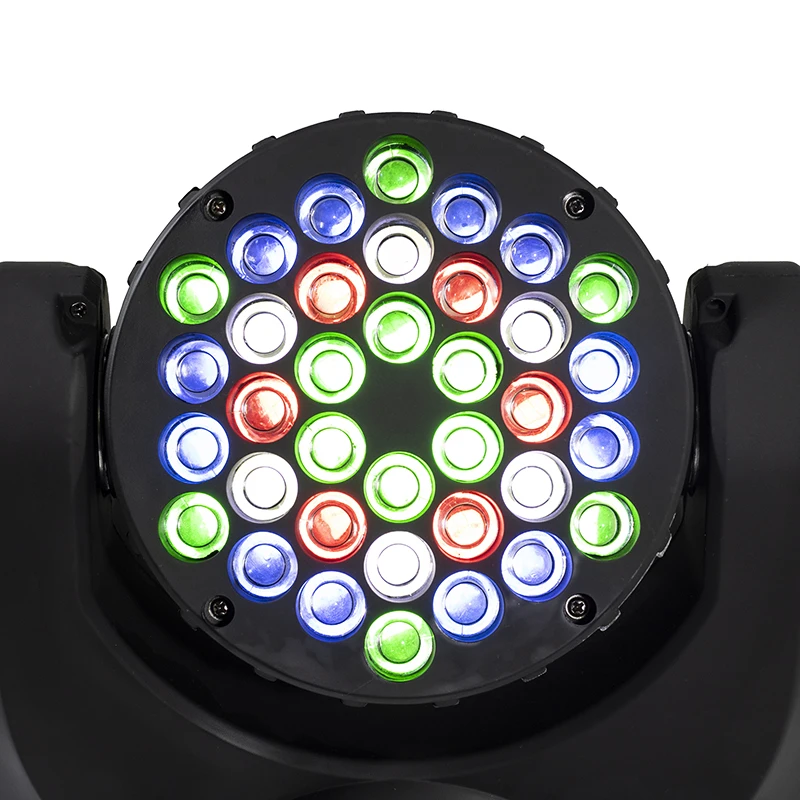 Светодиодный луч 36x3 Вт RGBW Поворотная лампа профессиональная для DMX512 Сценический Эффект диско DJ вечеринки Свадебный танцпол Быстрая