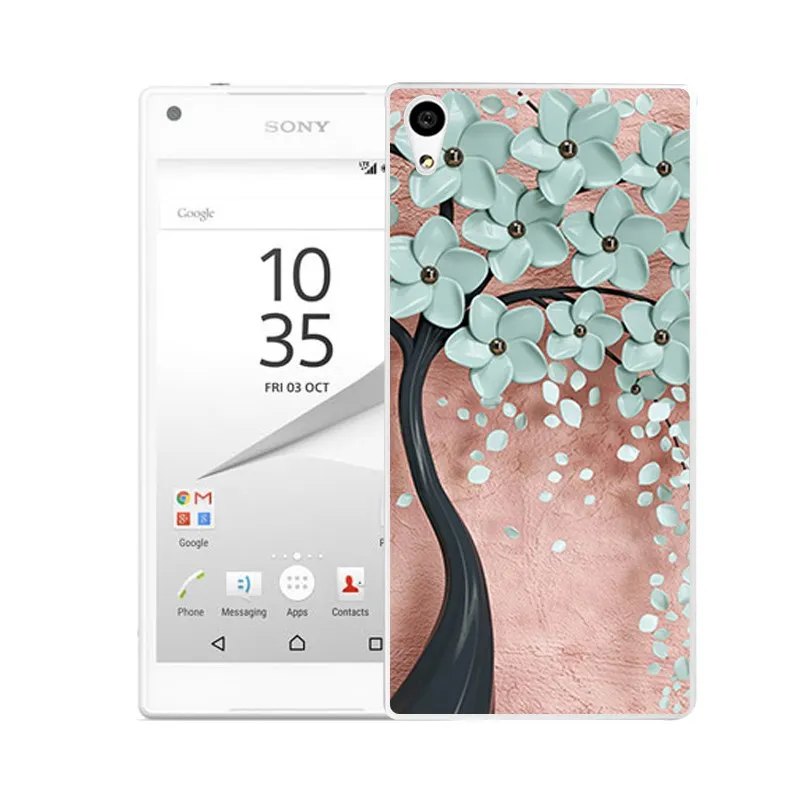 QMSWEI TPU Clear Soft Phone Case For Sony Z3 Z2 Z5 Z4 Flamingo Leaf Pineapple Flora Painted Cover C3 C4 C5 |