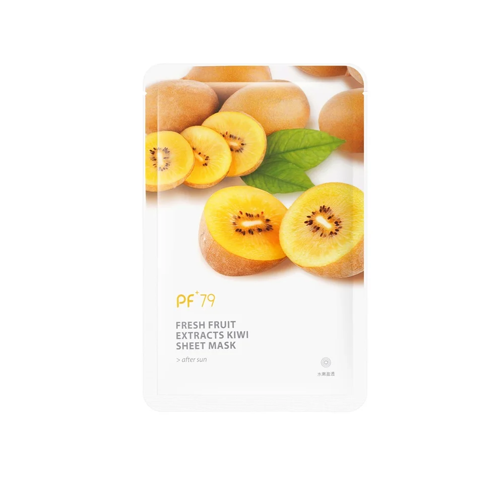 kiwi fruit PF79 уход за кожей шесть фруктов маска для лица масло ши мангостин черника гранат киви Фрукты алоэ лист маска для лица - Цвет: kiwi fruit