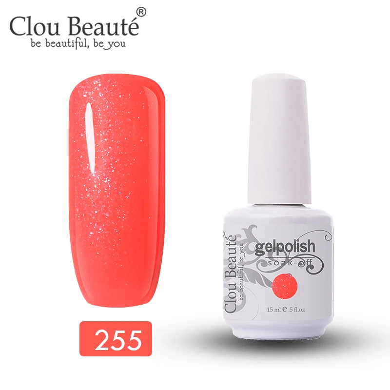 Clou Beaute Гель-лак для ногтей телесный Розовый Красный замачиваемый УФ-гель лак 47 цветов лак блестящая основа и верхнее покрытие ногтей маникюр - Цвет: 11255