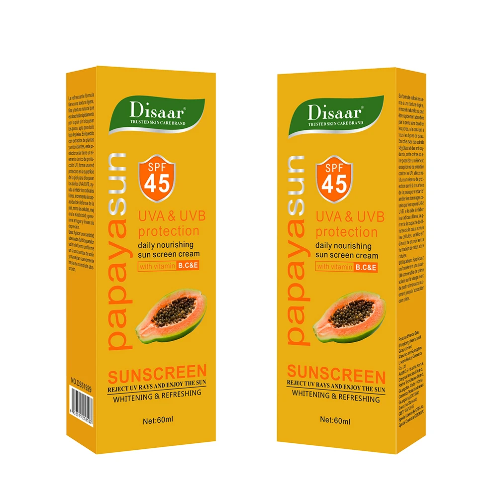 Летний горячий SPF 45+ крем для лица для тела, отбеливающий солнцезащитный крем, контроль жирности, увлажняющий мультиэффект, крем для папайи кожи TSLM1