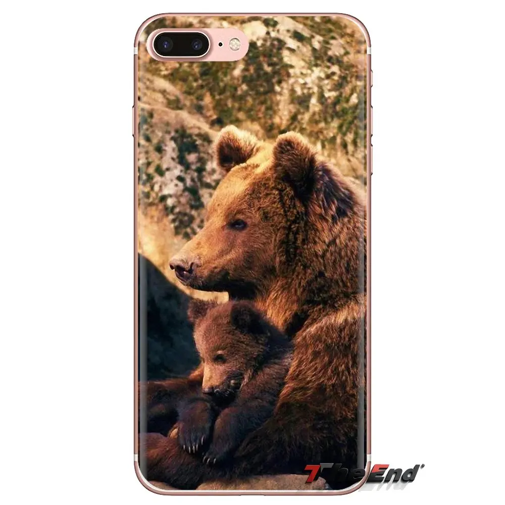 For Samsung Galaxy S3 S4 S5 Mini S6 S7 Edge S8 S9 S10 Plus Note 3 4 5 8 9 Silicone Phone Skin Case Mama Bear With Cubs Wallpaper |