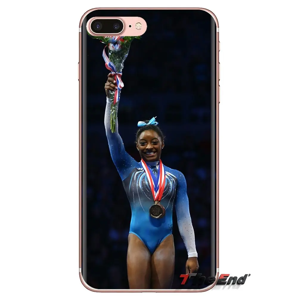For iPod Touch Apple iPhone 4 4S 5 5S SE 5C 6 6S 7 8 X XR XS Plus MAX Simone Biles Transparent Soft Cases Covers |