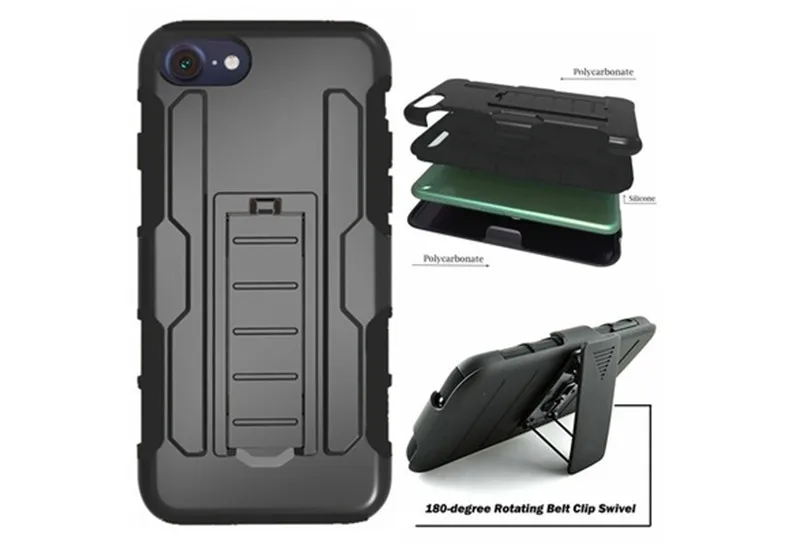 SYCASE 3 в 1 комбо военный телефон Чехол Зажим для ремня кобура Подставка Броня чехол