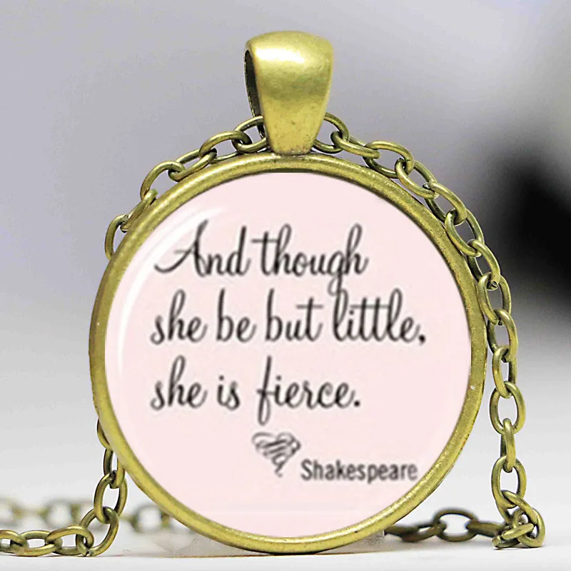 Хотя она будет но мало жестокая сердце Шекспир Цепочки и ожерелья подвеска|little