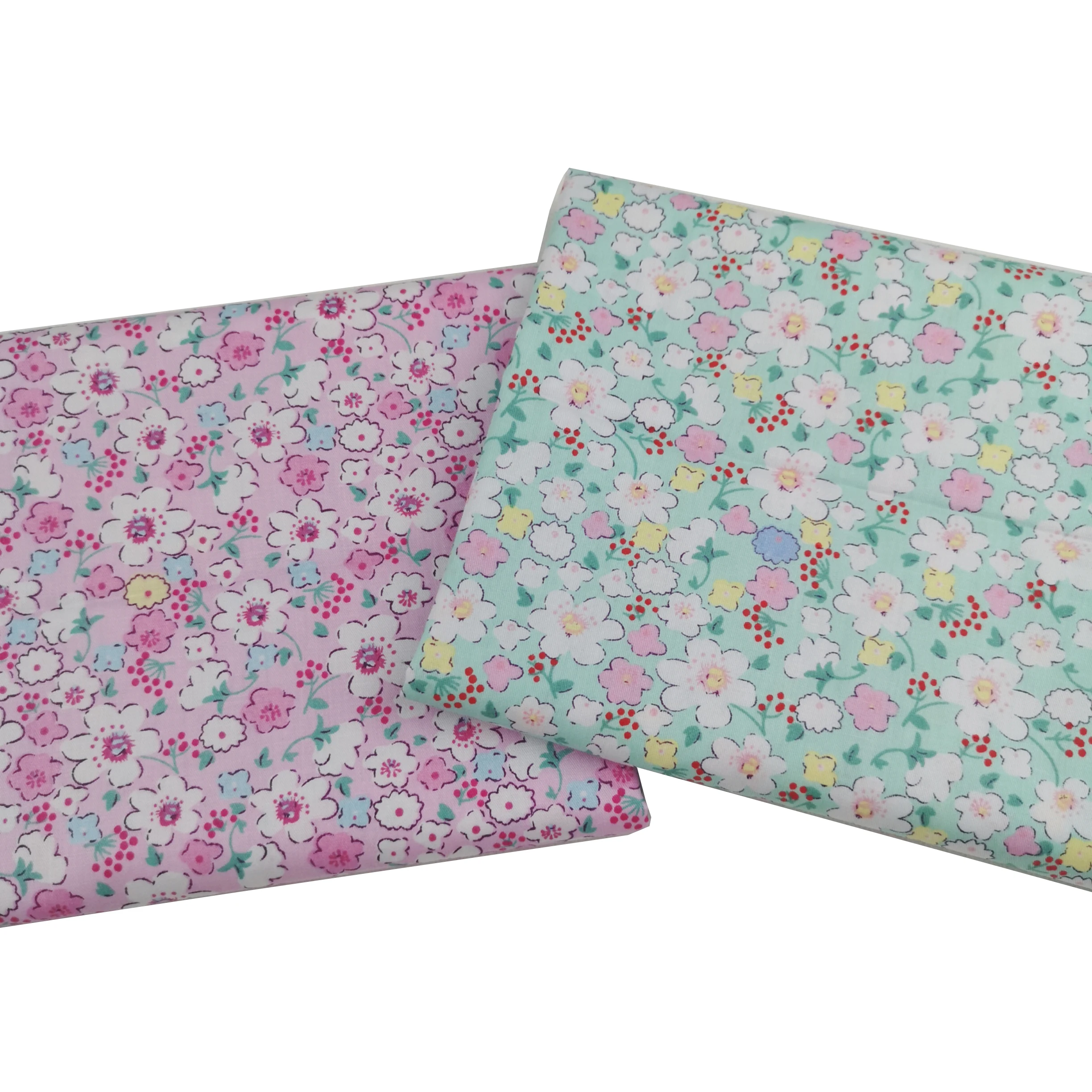 Syunss розово зеленая саржевая хлопчатобумажная ткань с цветочным принтом сделай