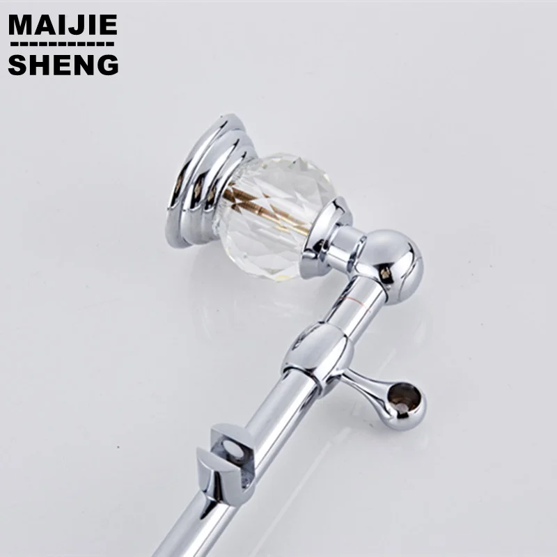 Хромированная Хрустальная стеклянная полка для ванной и душа угловая комнаты