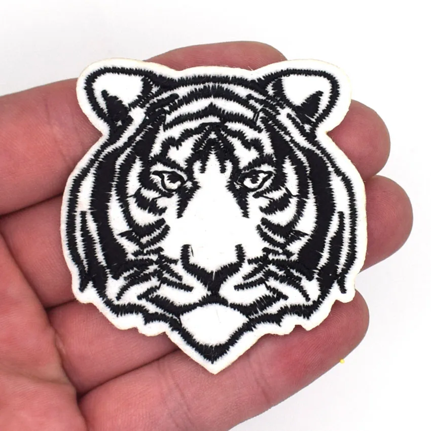1 шт. нашивки с изображением тигра значок животными для одежды вышитые патчи