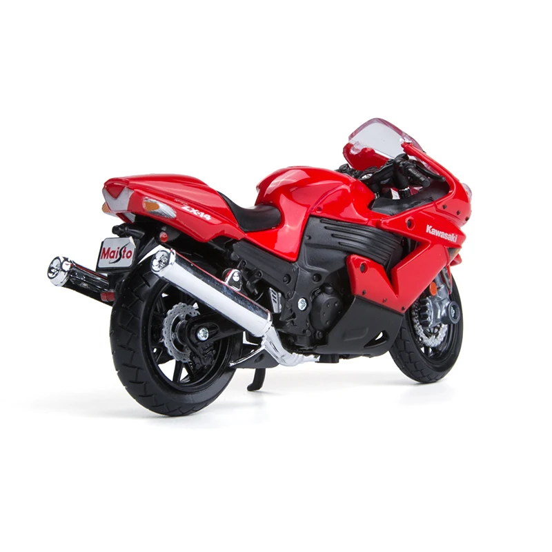 Модели мотоциклов Maisto 1:18 Kawasaki Ninja ZX-14R ZX14R красная литая пластиковая миниатюрная