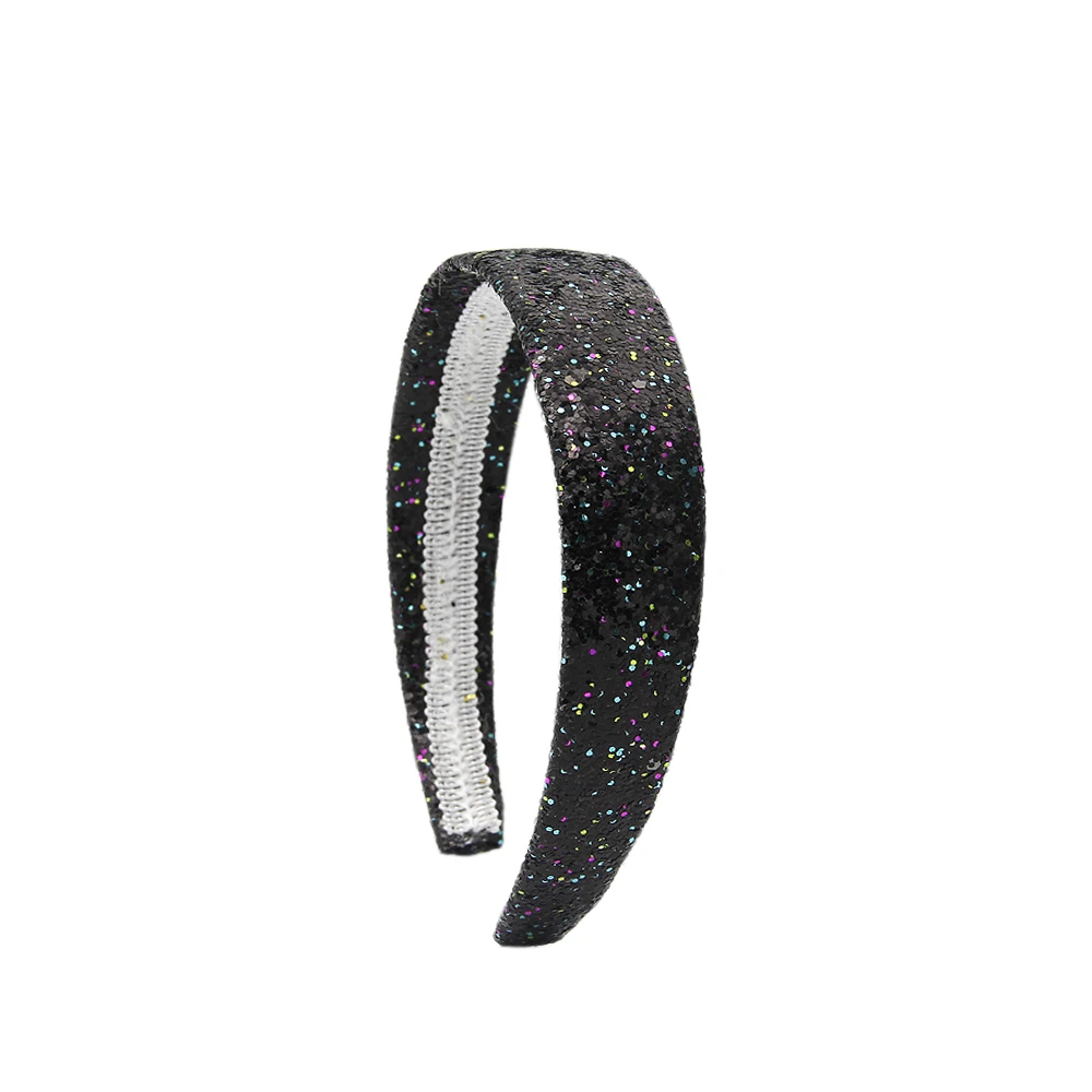 David accessories блестками связанные крючком повязки для волос, радужные блестящие повязка на голову, Детская повязка на голову для девочек детское кольцо женские аксессуары для волос, 5Yc3759 - Цвет: 1063277001
