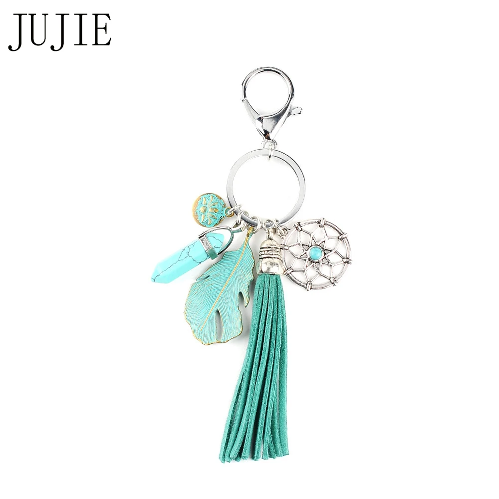 

JUJIE Three Colors Big Hairball Keychains zinc alloy High Quality Fashion Bijoux Car key Accessories Mobile Phone Pendant