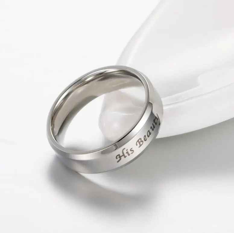 316L нержавеющая сталь ее зверь и его Красота любителей кольцо|jewelry stainless steel|stainless