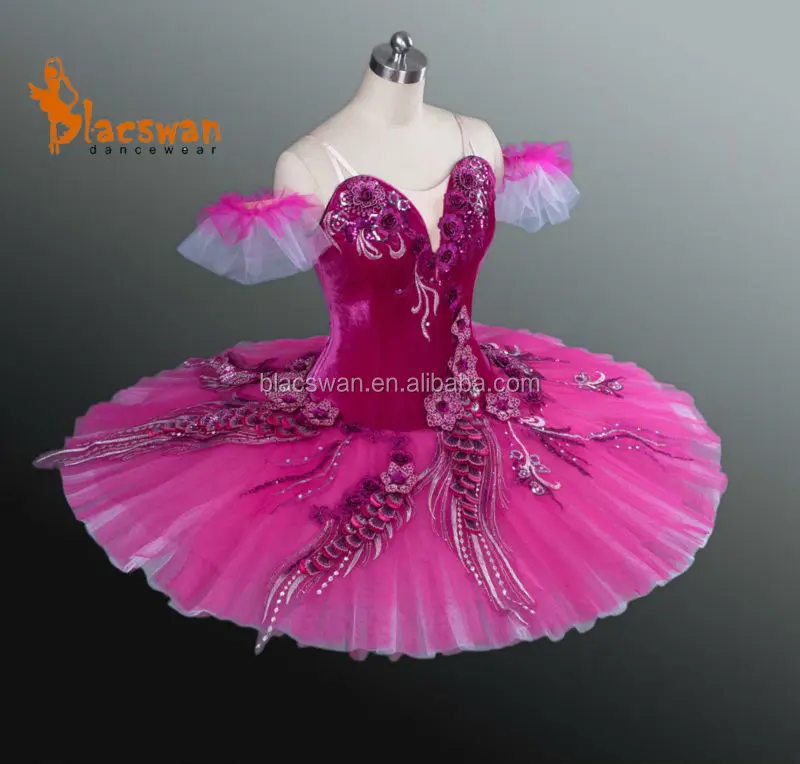 Красно фиолетовая профессиональная балетная пачка с сахарной сливой Балетная