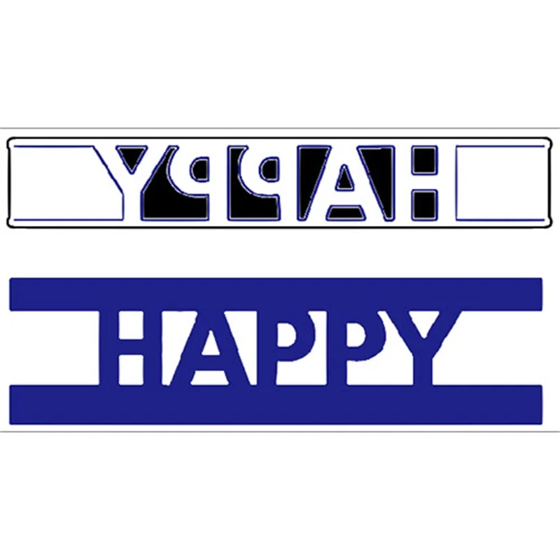 Счастливые буквы металлические высечки для рукоделия скрапбукинг фотоальбом