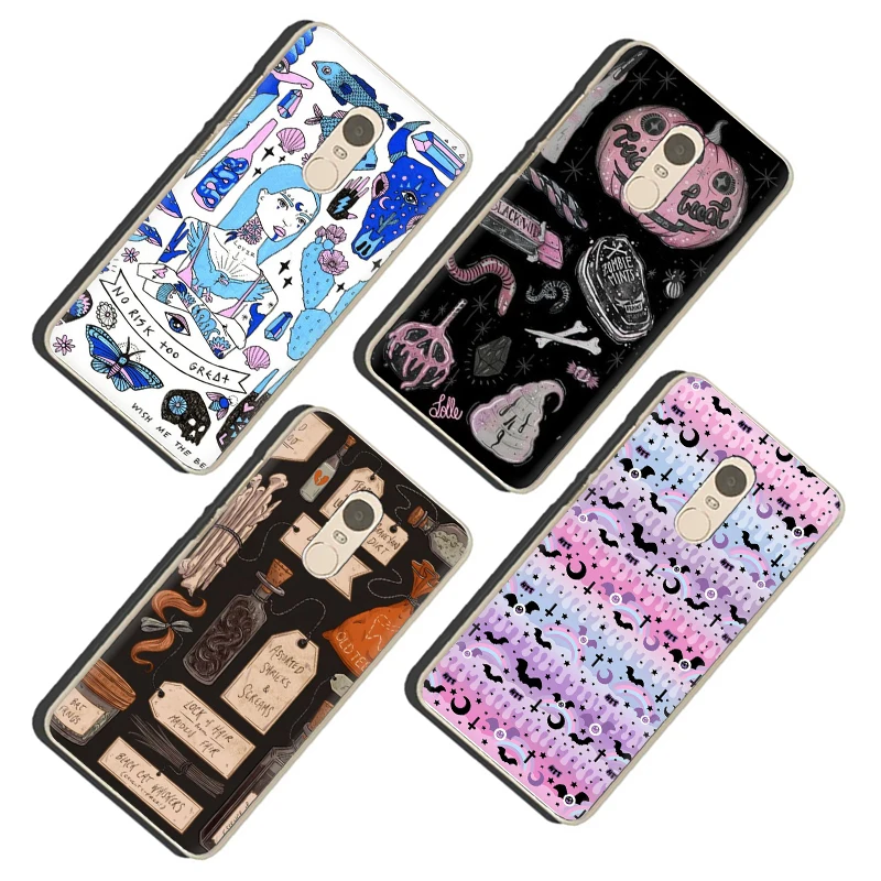 Жёсткий чехол Girly Pastel Witch Goth для Xiaomi Redmi 5A 5 Plus 6A 6 Pro 7 GO Note 4 4X 8 Pro|Бамперы| |