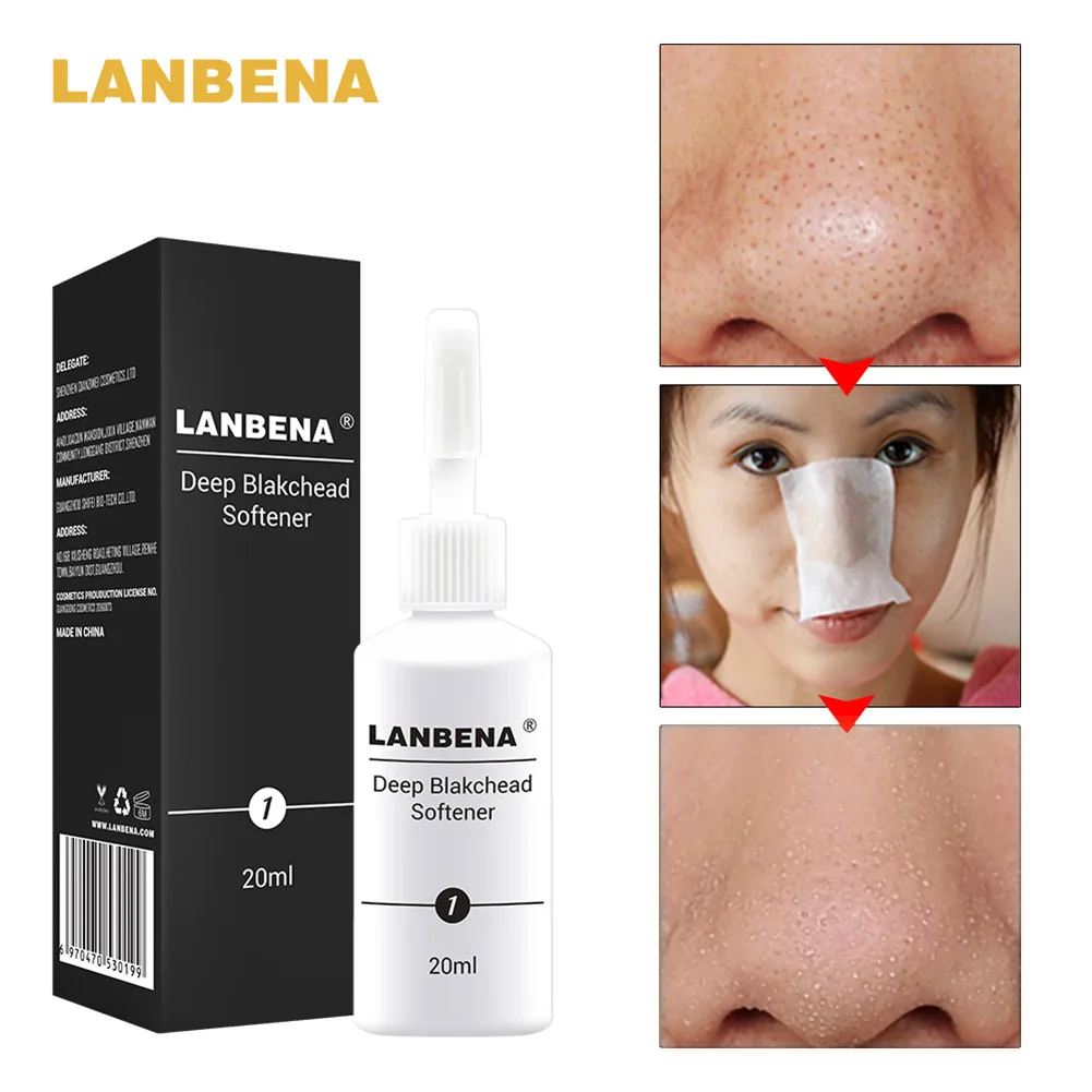 Горячая продажа LANBENA лечение пор эссенция для удаления угрей носа усадка