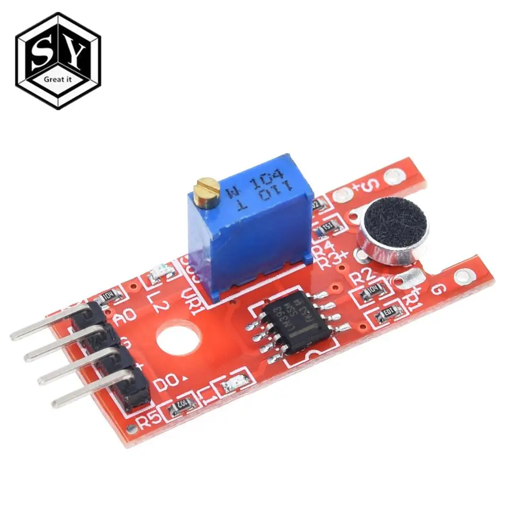 Модуль звукового датчика с микрофоном GREAT IT для Arduino аналоговый датчик цифрового