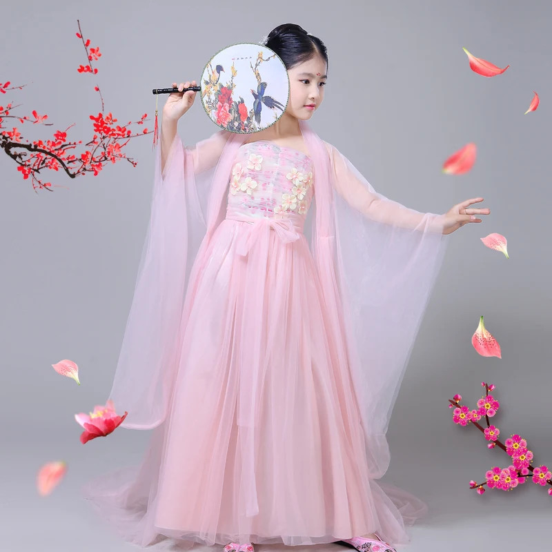 Yang Mi/пикантные китайские народные танцевальные костюмы для девочек Танг ханьфу