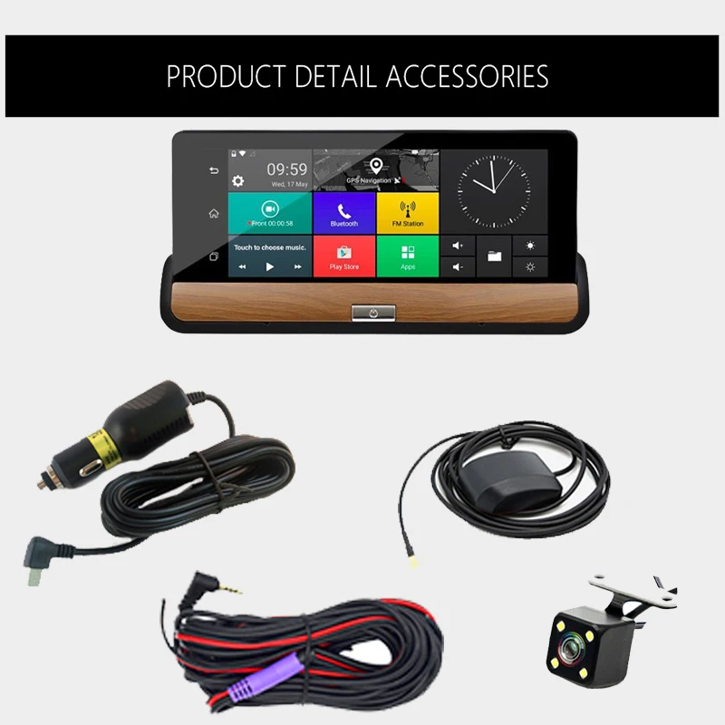 Bluavido 6 86 &quot3G Автомобильный видеорегистратор Android GPS навигатор Бесплатная карта Full