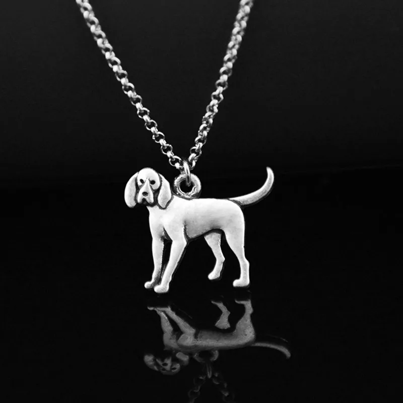 

3D винтажное серебряное ожерелье с кулоном Coonhound в стиле бохо, цепочка для собаки, любимого питомца, лучший друг, Подарочные ожерелья для женщ...